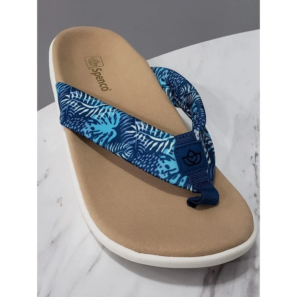 12 WIDE Spenco Victoria Walking Flip-Flop Comfort Tropical Vacation Thong WACO